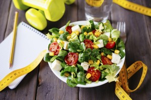 Healthy fitness salad
