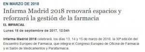 Les primeres novetats d'Infarma Madrid 2018 van ser notícia a El Imparcial