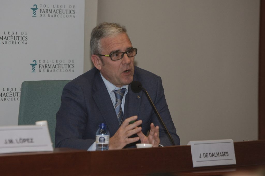 Jordi De Dalmases, president del COFB, en un moment del col·loqui. 